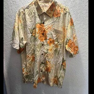 Tommy Bahama 100% Silk Floral Shirt